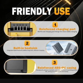 VelgoNyx DCB104 built-in heatsink maintains safe temperatures during fast charging.