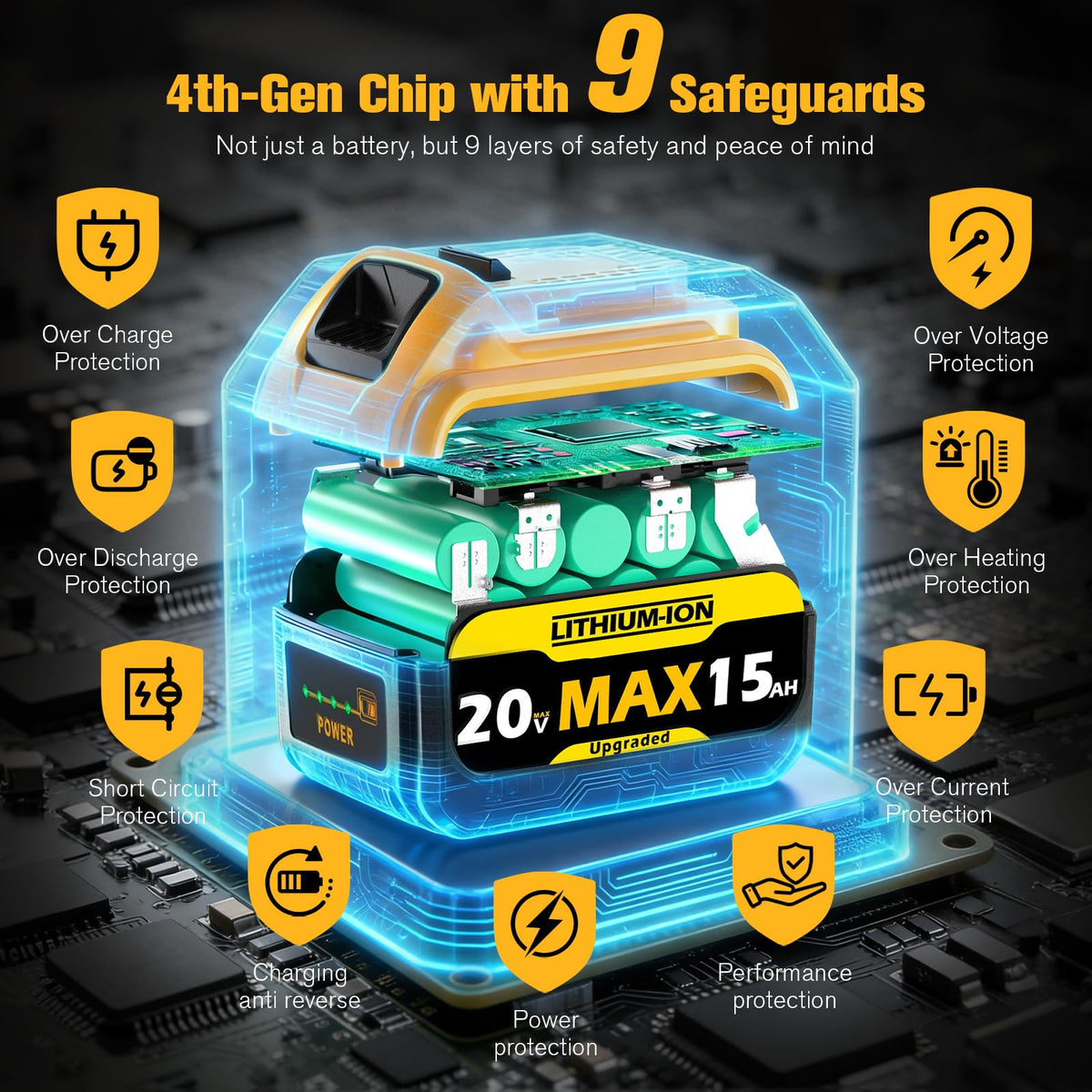 VelgoNyx high-capacity batteries support longer runtimes for demanding tasks.
