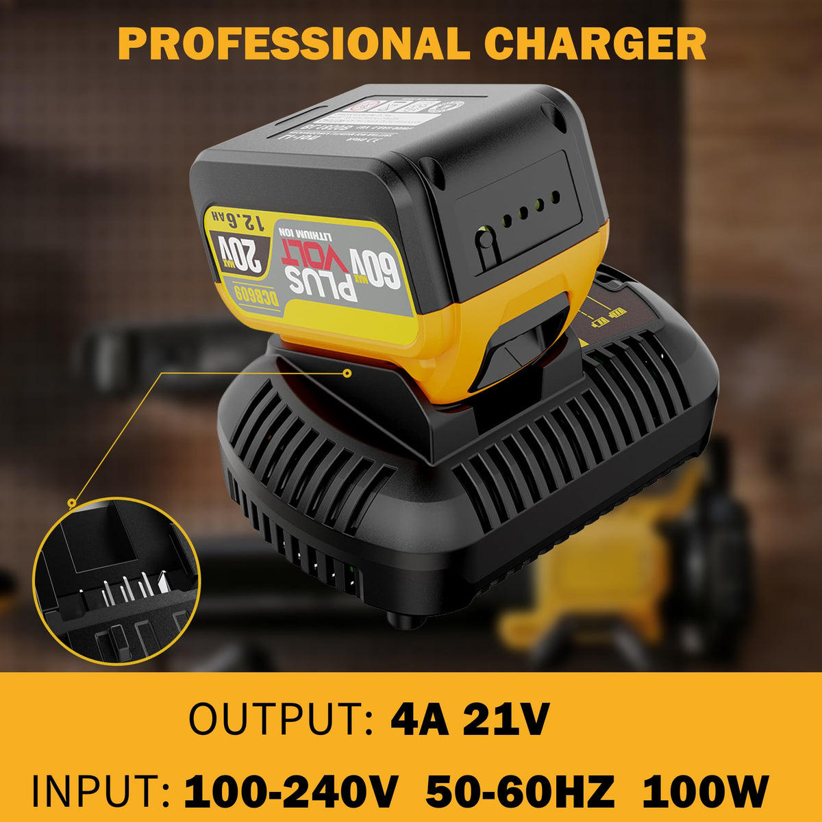 VelgoNyx 4A charge setup demonstrates fast charging for multiple voltage batteries.
