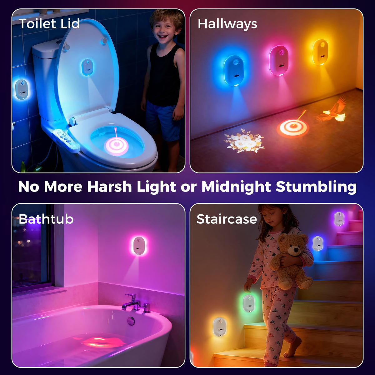 Velimley IPX5 waterproof toilet light for bathroom use and cleaning