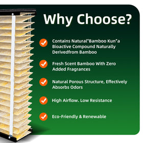 VELNOR 213 filter inside view highlights bamboo filtration material.
