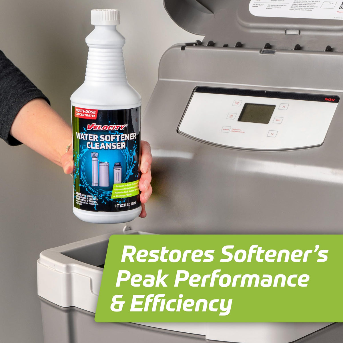 Velocity cleaner system-inside view illustrates cleaner flow and extended life of the unit.