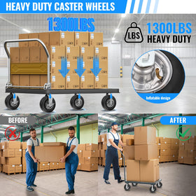 VELPAX braked caster wheels secure carts during transfers.
