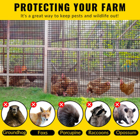 VELPAX hardware cloth poultry cage – 1/4-inch mesh guards small animals
