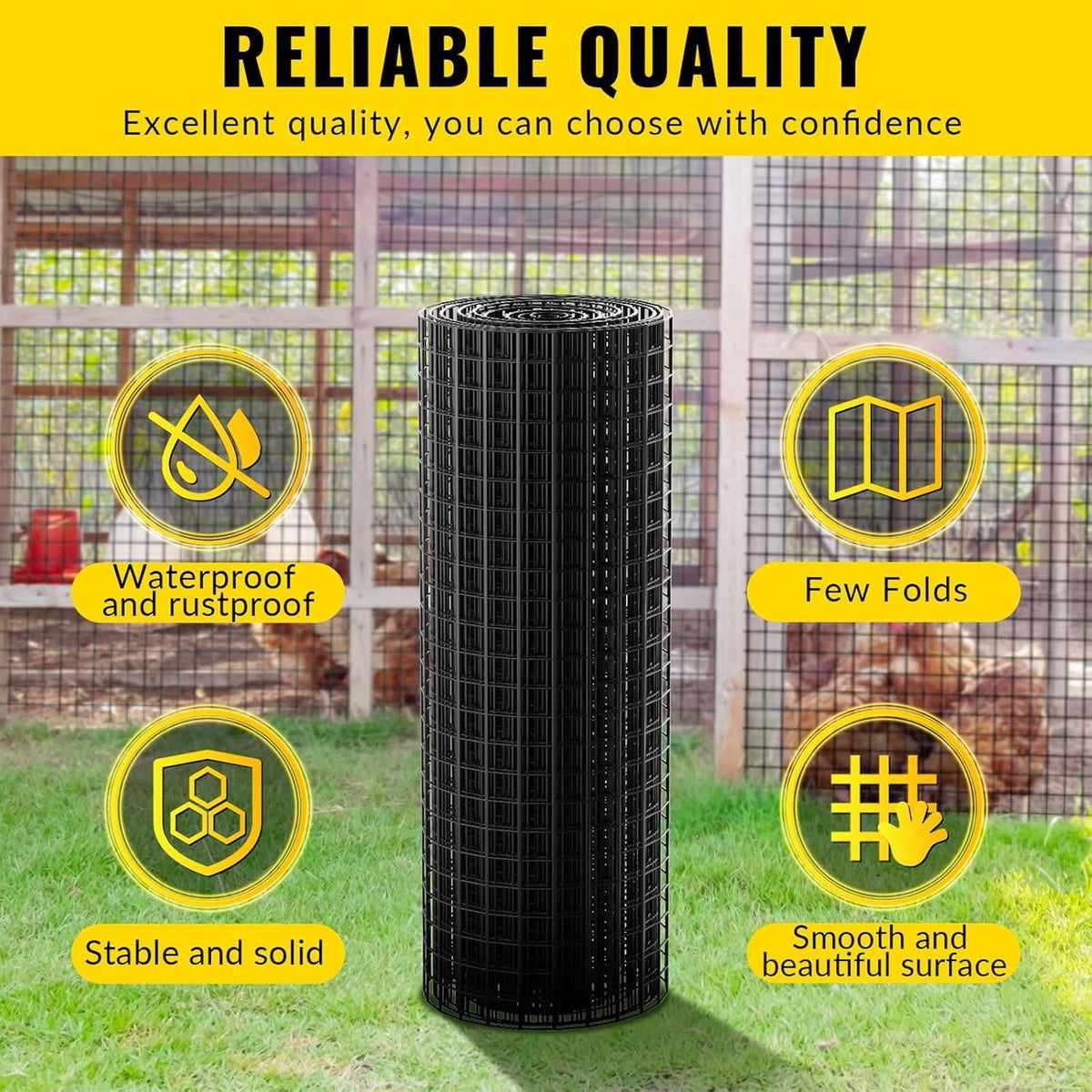 VELPAX hardware cloth welded mesh roll – versatile for chicken coops and garden barriers