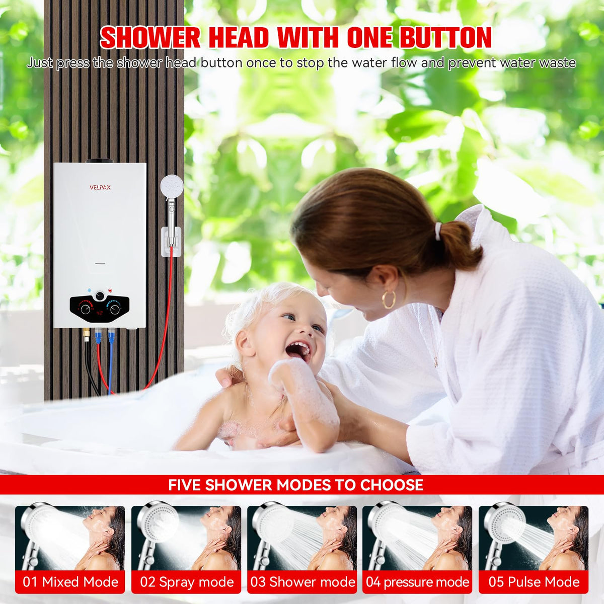 VELPAX outdoor portable heater side profile for camping use