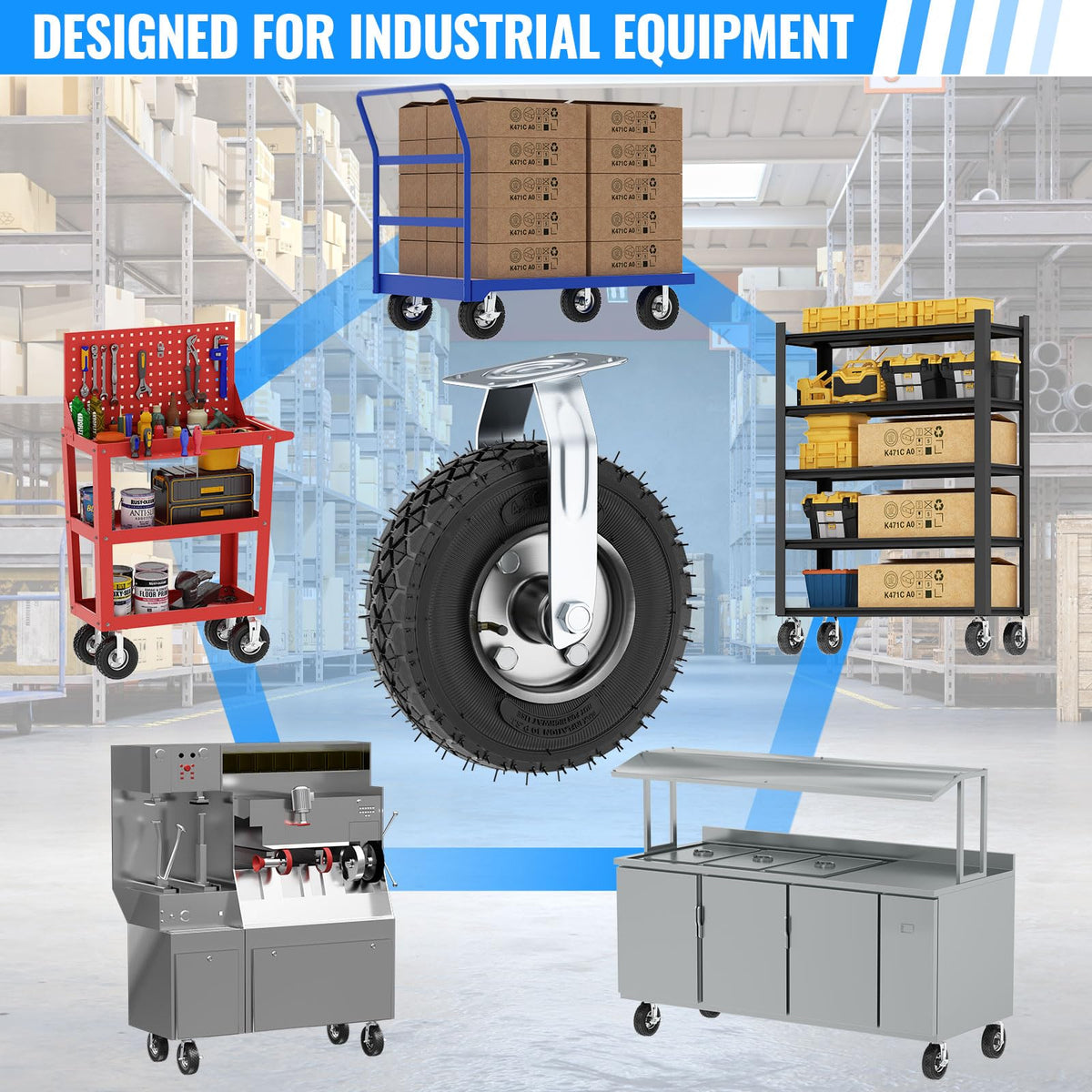 VELPAX white-rim steel hub provides strong support.