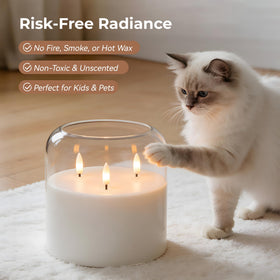 Velsyn 6-inch candle offers three color options for versatile decor.