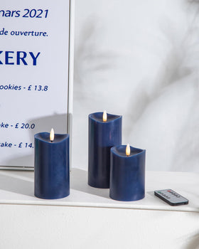Velsyn navy blue decor light suitable for shelves and mantels.