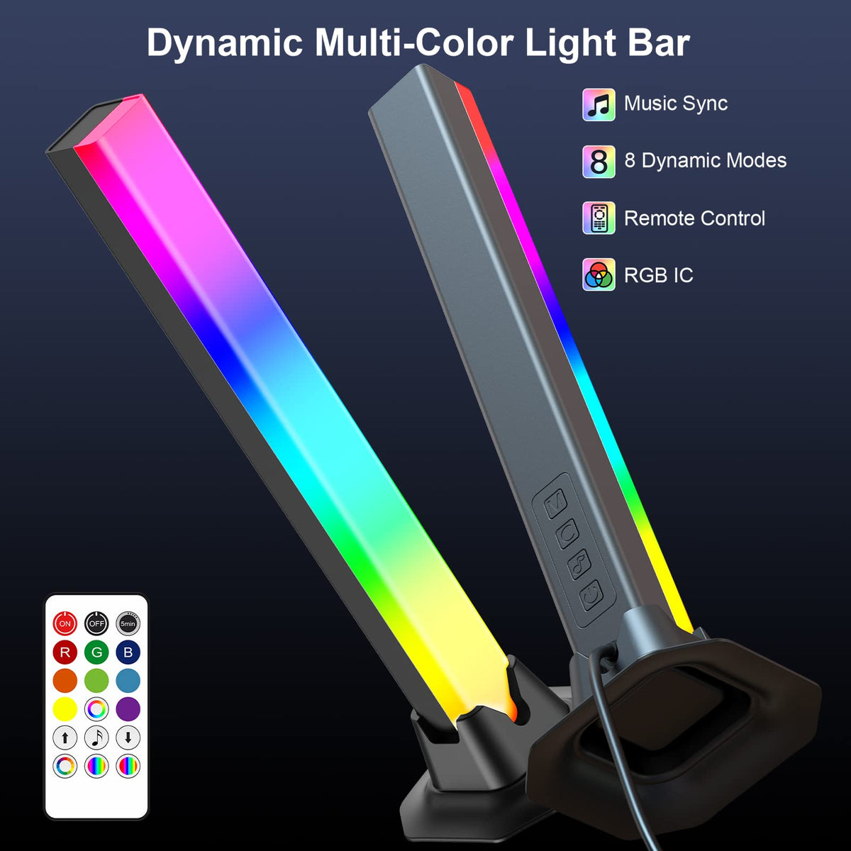 Velted RGB Light Bar remote control for easy lighting adjustments.