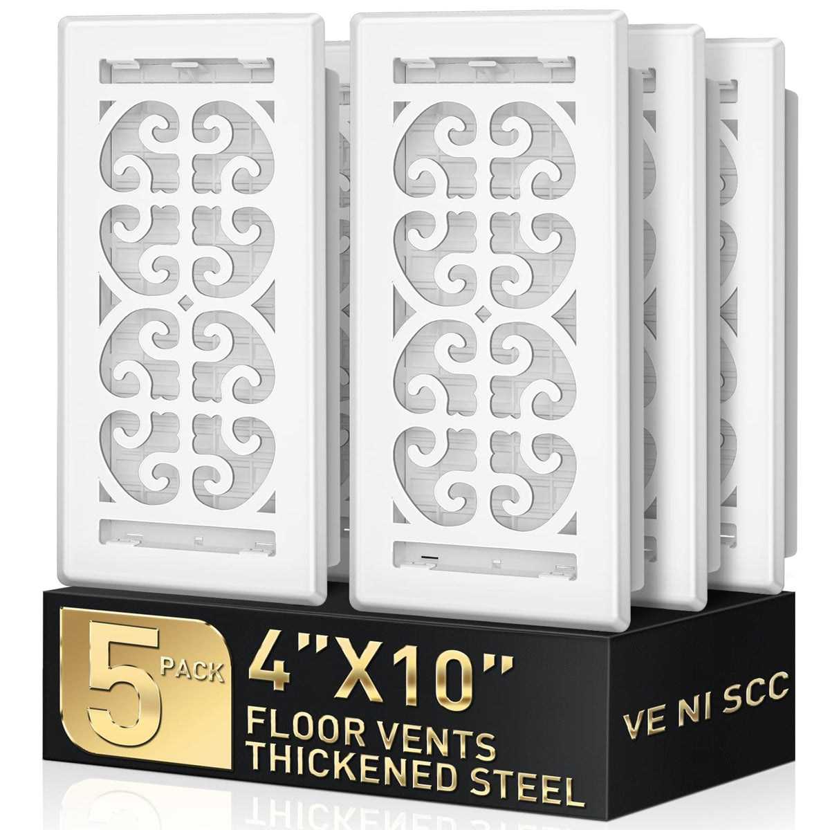 VE NI SCC 4x10 scroll design vent cover for durable floor styling