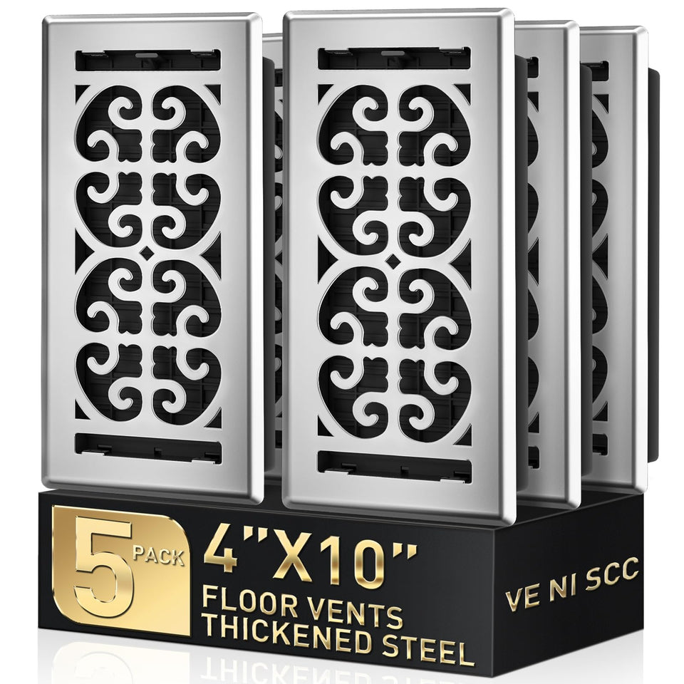 VE NI SCC veniscc 4x10 floor vent cover assembly enhances durability in busy rooms.