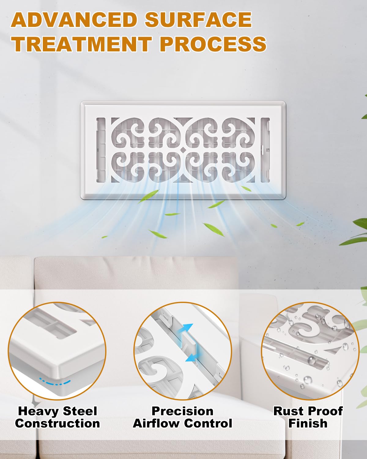VE NI SCC veniscc white finish resists rust and scratches for durability.