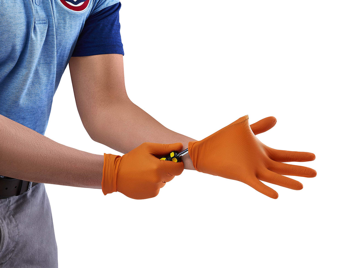 Venom Steel large size disposable gloves for comfortable fit.