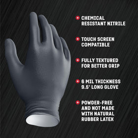 Venom Steel latex-free and powder-free nitrile gloves for comfortable grip.