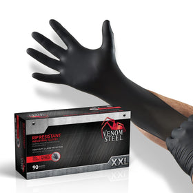 Venom Steel nitrile gloves with textured grip for secure handling