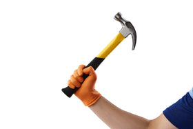 Venom Steel Orange Nitrile gloves ready for mechanics and janitorial tasks.