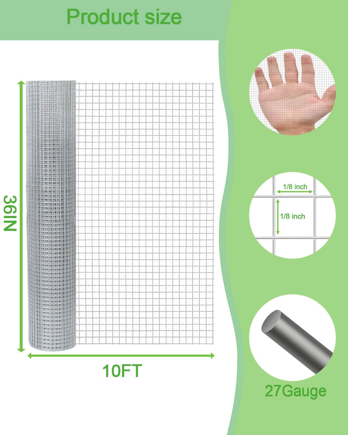 Vensovo hot-dipped galvanized wire mesh outdoors, rust-resistant for garden projects.