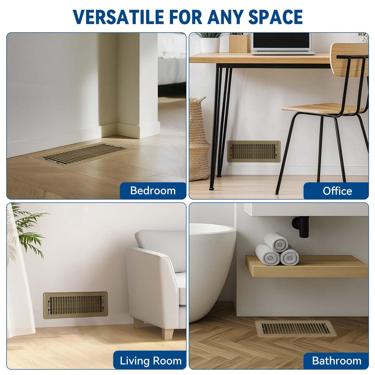 Ventyun vent cover 4x12 brown; compatible with multiple vent sizes.