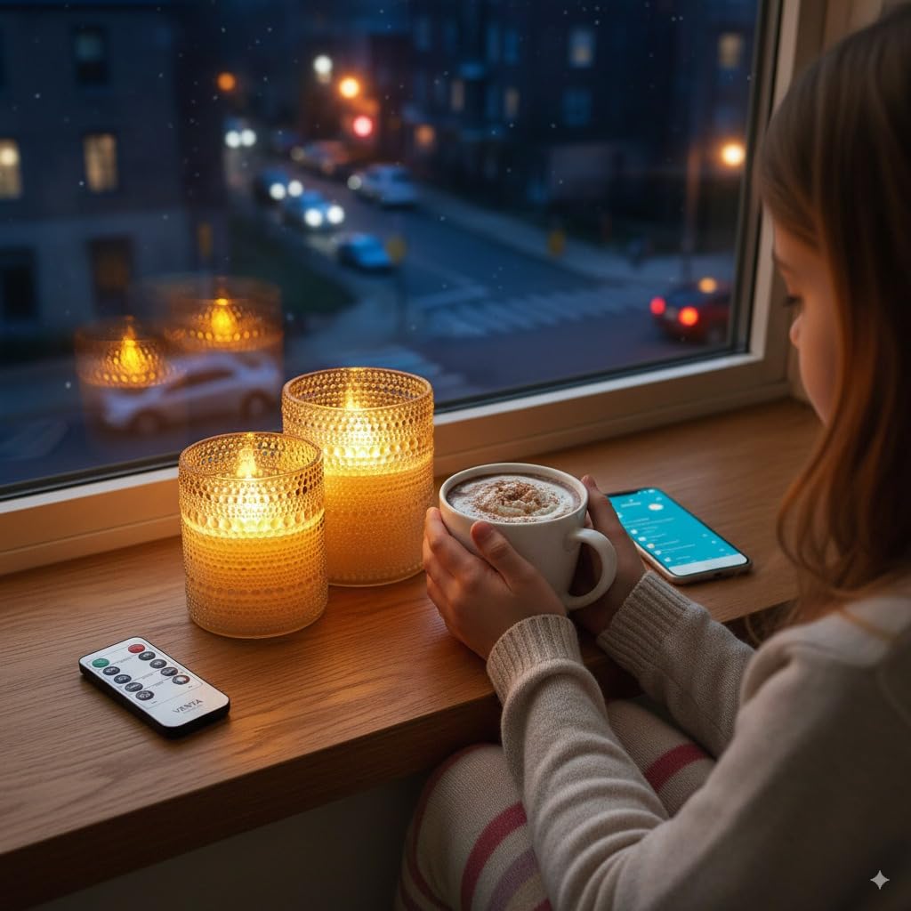 VENTA flameless candle keeps homes safe for kids and pets while adding mood lighting.