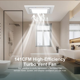 Ventiri quiet exhaust fan operates at 1-sone for peaceful spaces.