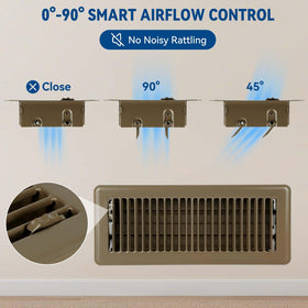 Ventyun easy-install floor register—drop-in design fits 4x10 openings without tools.