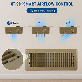 Ventyun easy-install floor register cover fits standard openings without tools.