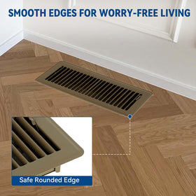 Ventyun pack-of-4 brown floor registers for quick, cohesive room updates.