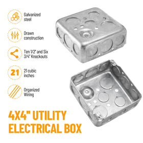 Venussar box highlights 16 knockouts for flexible conduit options.
