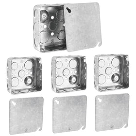 Venussar 4x4 square box with cover protects wiring connections.