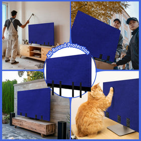 Verdanzia bottom straps secure the TV during relocation to prevent slipping.