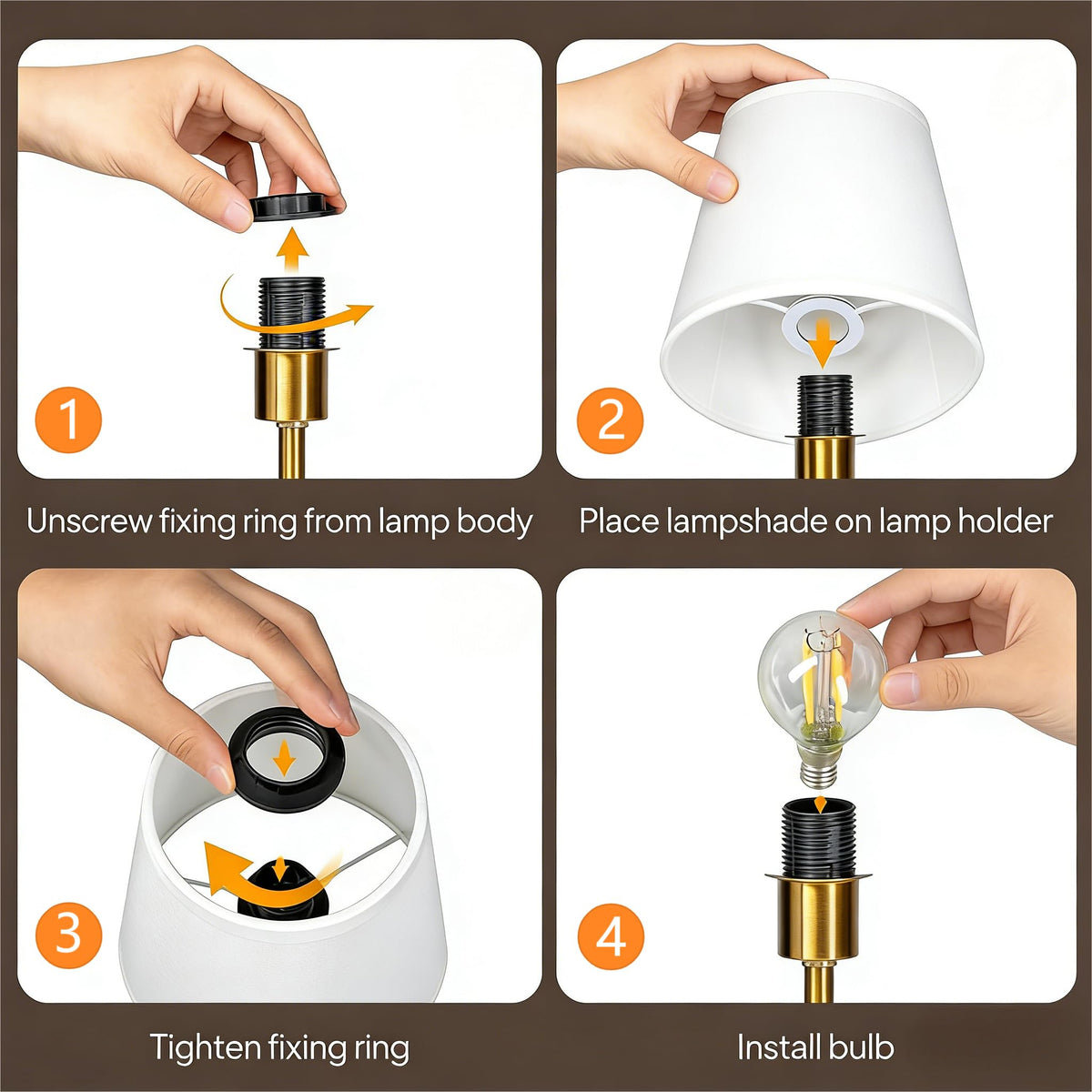 Verdilume Mini Gold table lamp on a bedside table for reading