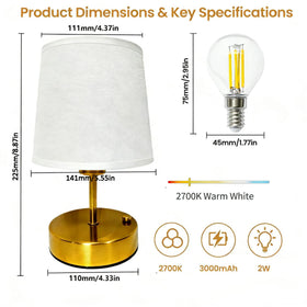 Verdilume Mini Gold table lamp compact design fits small spaces