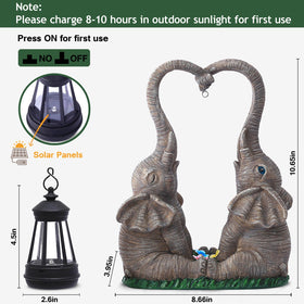 Vereemy durable outdoor elephant statues enhance any yard, porch, or pond space.