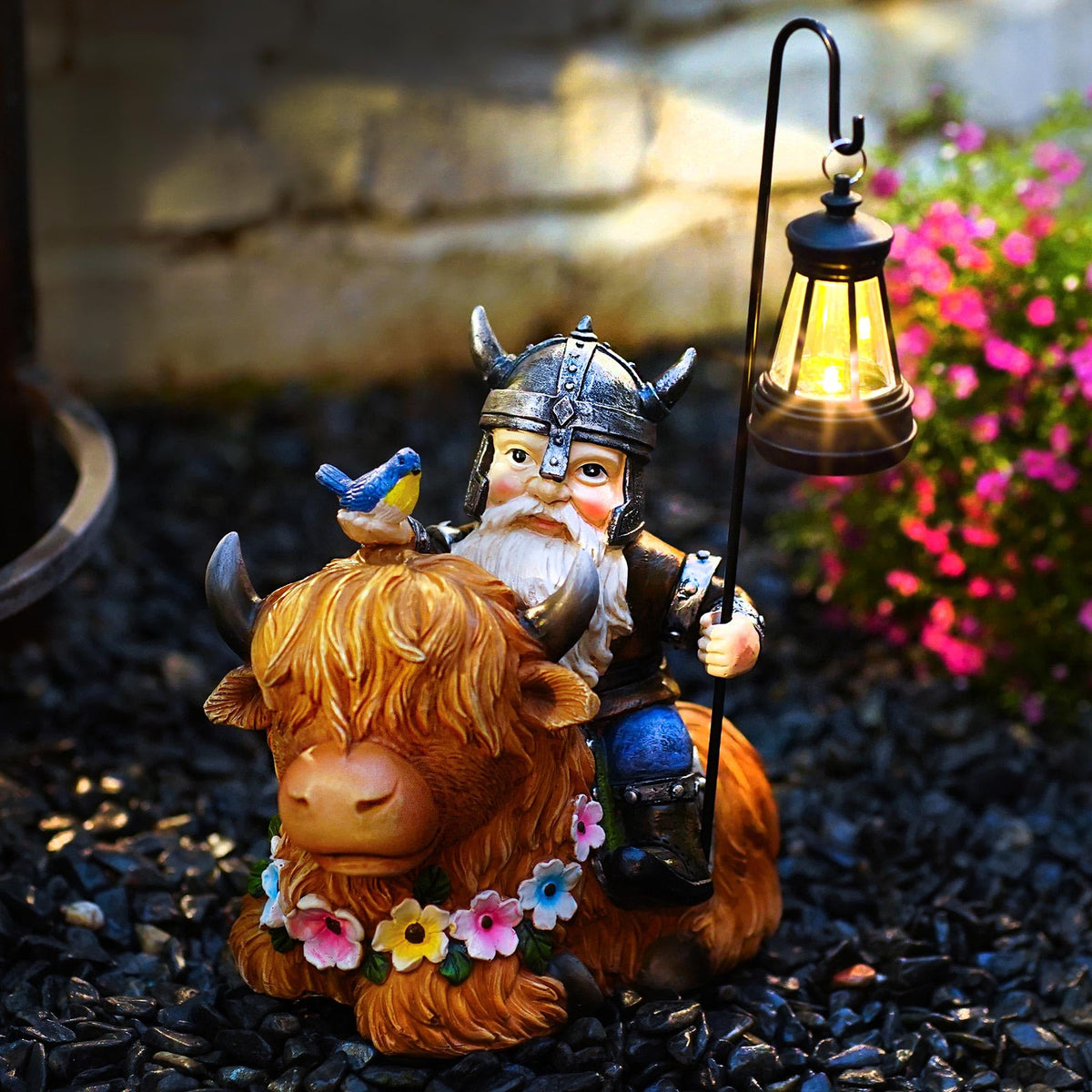 Highland cow garden statue as a whimsical gift idea for moms and friends