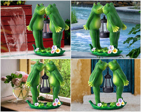 Vereemy kiss frogs statue offers a thoughtful garden gift