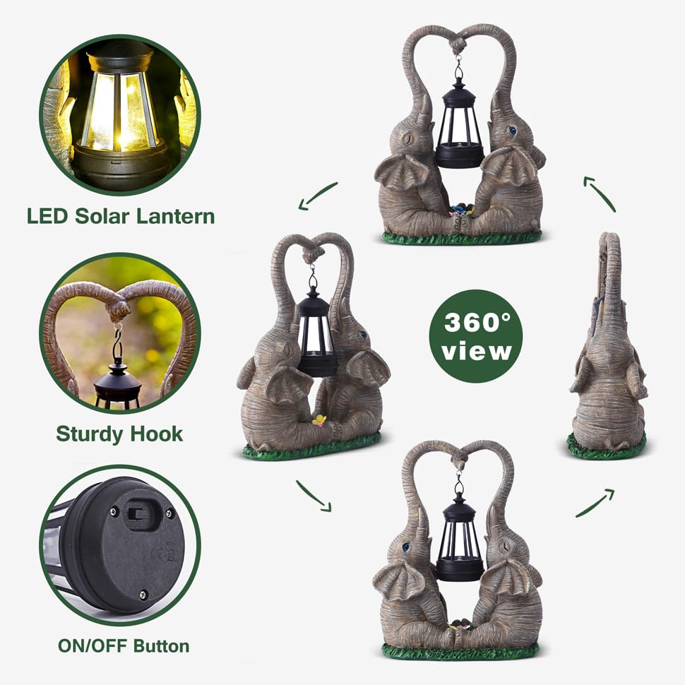 Vereemy waterproof resin elephants resist rain with UV coating for outdoor use.