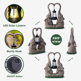 Vereemy waterproof resin elephants resist rain with UV coating for outdoor use.