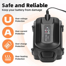 Verful WA3742 charger back shows clear labels and ports