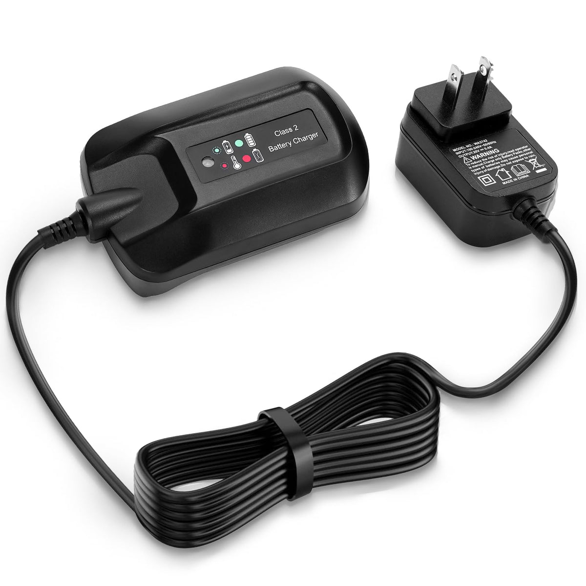Verful WA3742 charger front view shows compact design for Worx batteries