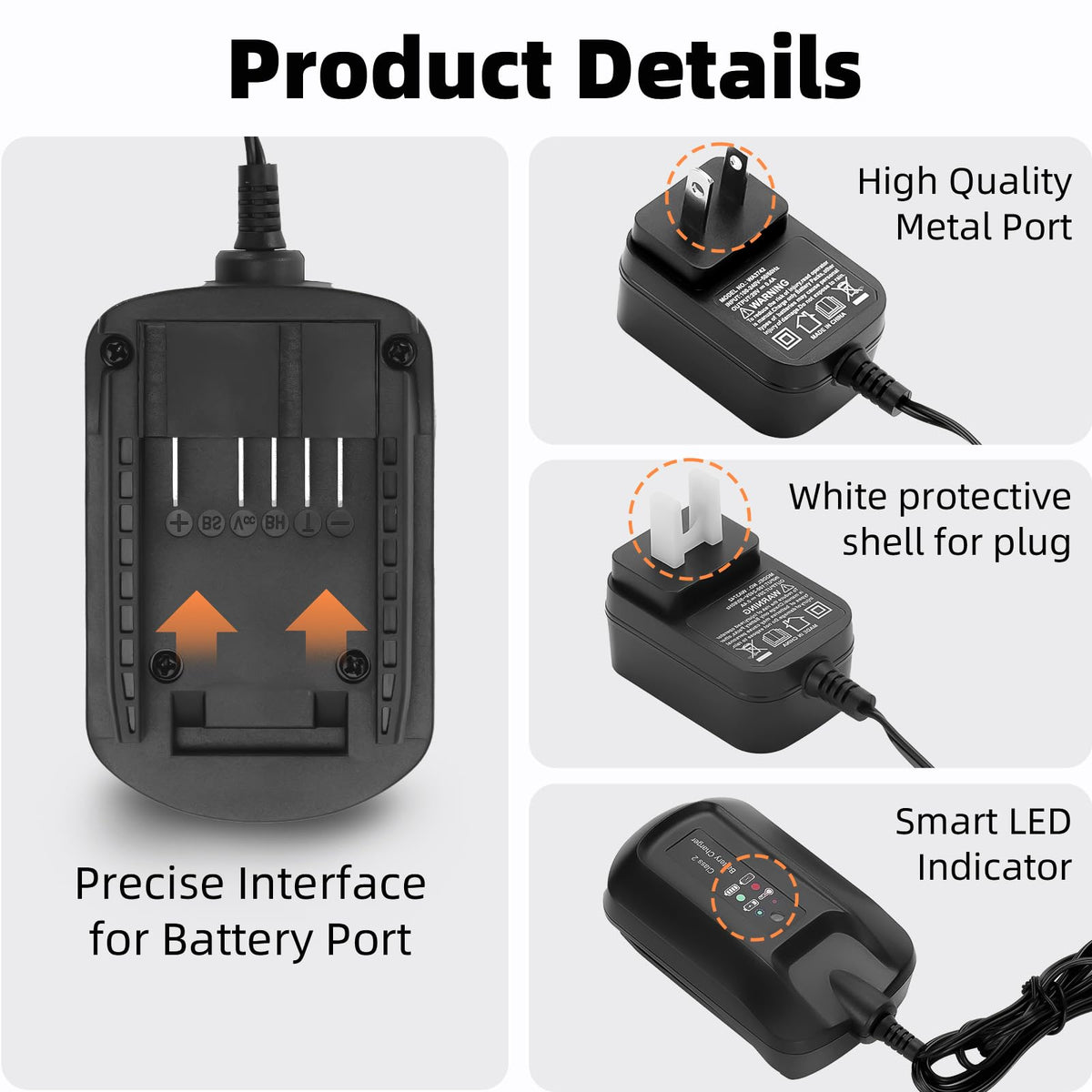 Verful WA3742 charger LED indicator displays charging status clearly