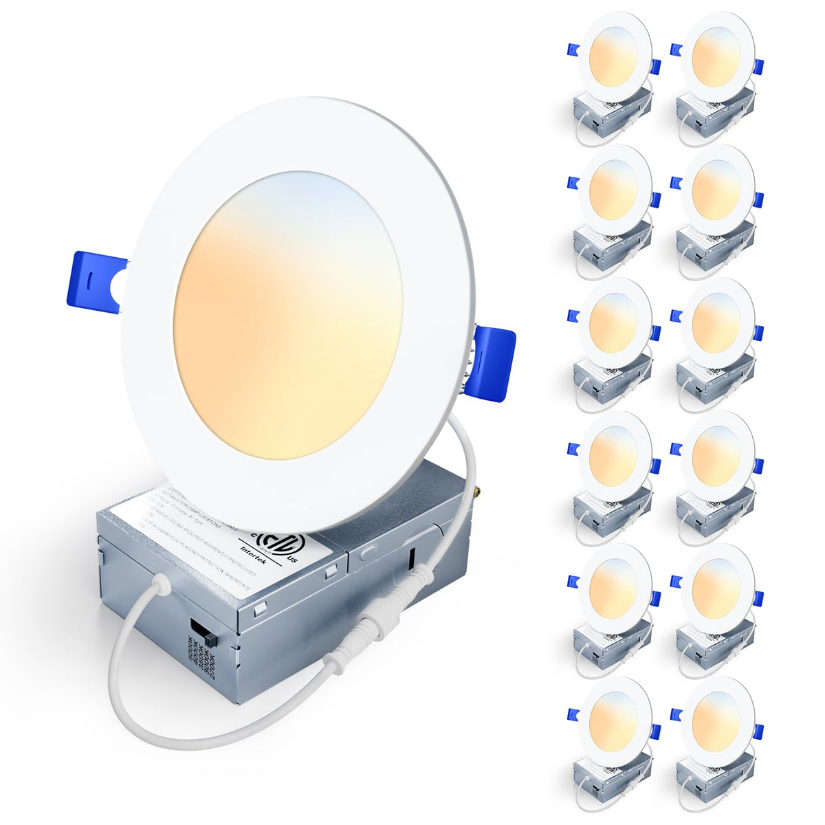 Veriligt 4-inch recessed light with 5CCT dimmable capability for versatile mood lighting.