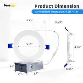 Veriligt 750 lumens at 9W delivering bright, energy-efficient illumination.