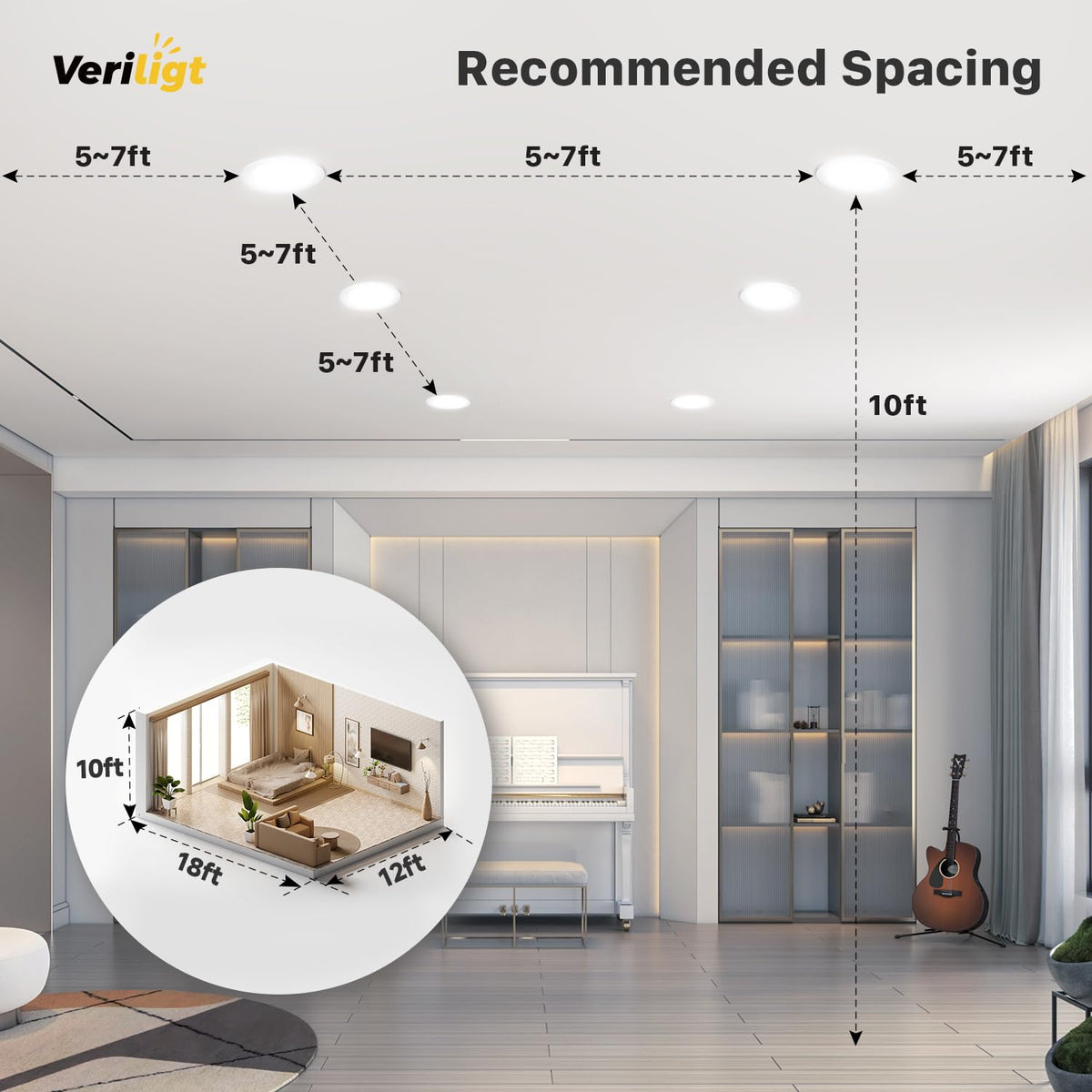 Veriligt 50,000-hour lifespan supports long-term comfort with fewer replacements.