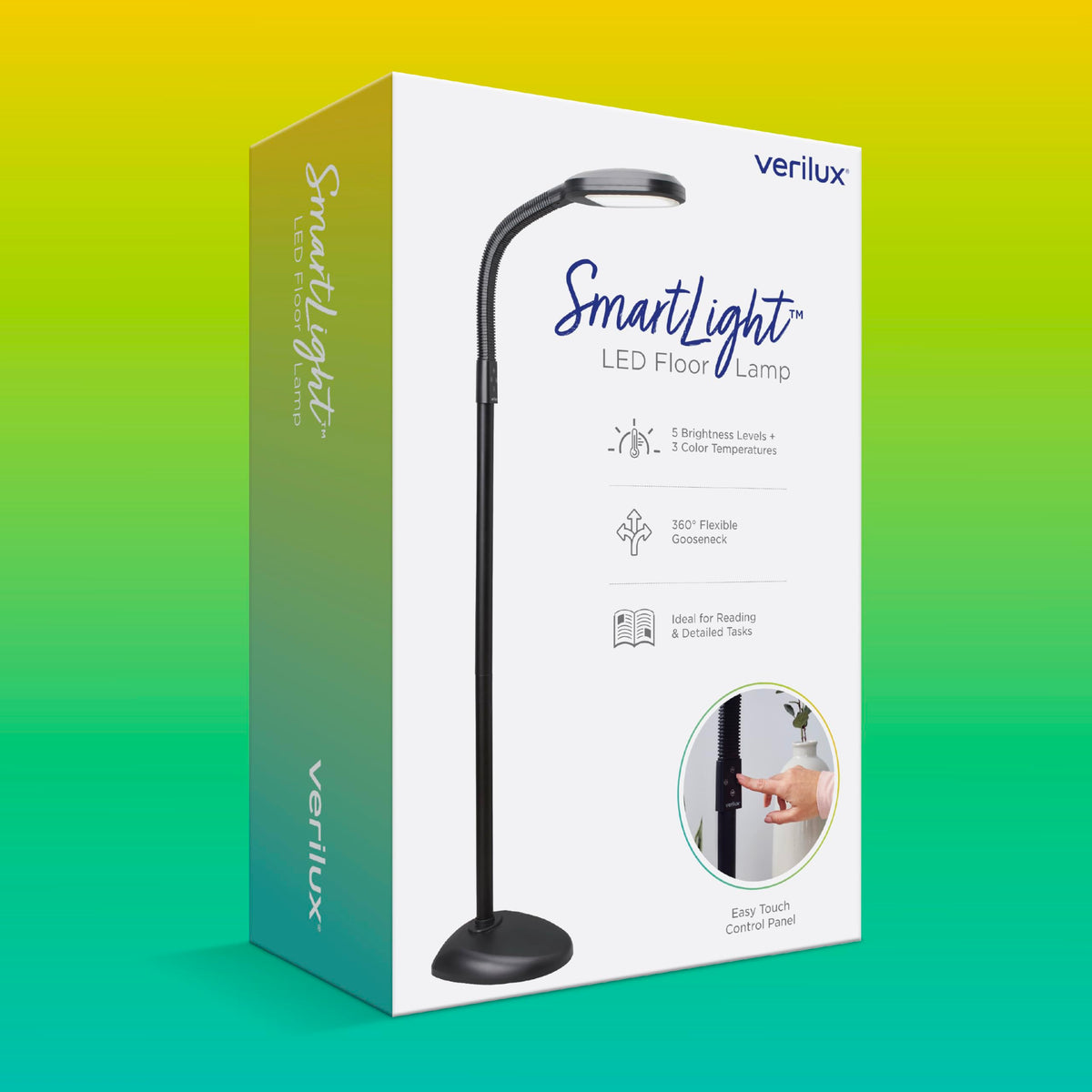 Verilux SmartLight artist workspace with flexible lighting for detail work