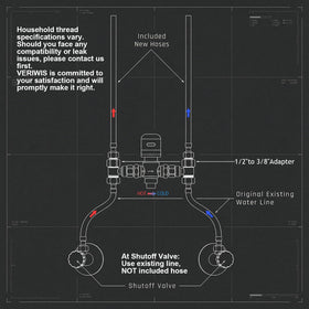 VERIWIS Heavy‑duty supply lines for reliable plumbing connections