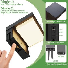 VerLuce light with mounting bracket and stake for simple deck installation.