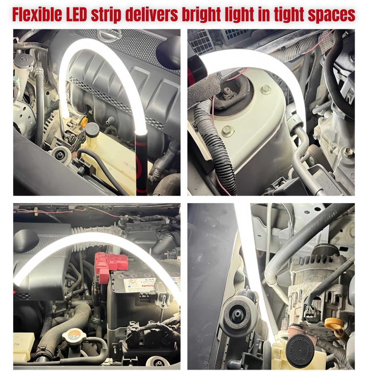VERNILLA outdoor and garage work light supports nighttime repairs.