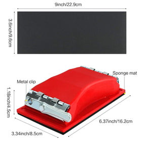 VERONES red-handle sanding block for controlled pressure during detail work
