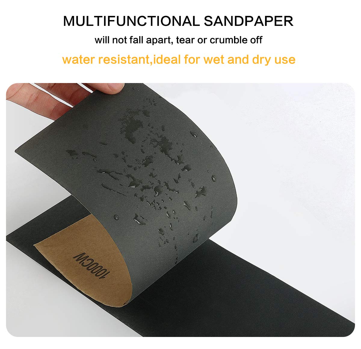 VERONES wet-dry sandpaper suitable for both water-assisted and dry sanding